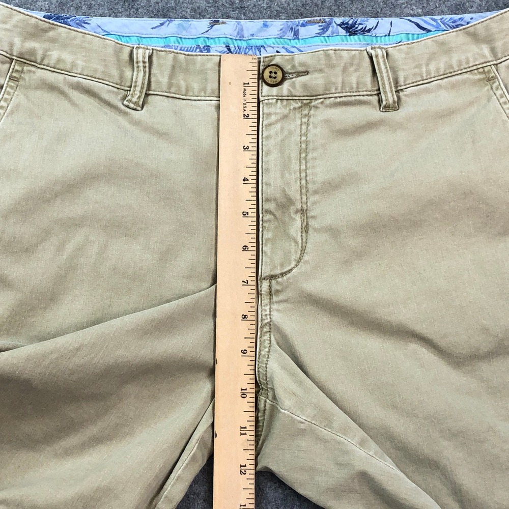 Tommy Bahama Mens Chino Shorts 33x8 Khaki Beige Regular Fit Resort Island Blend - Picture 8 of 12